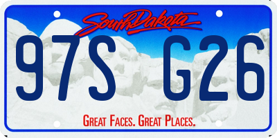 SD license plate 97SG26