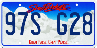 SD license plate 97SG28