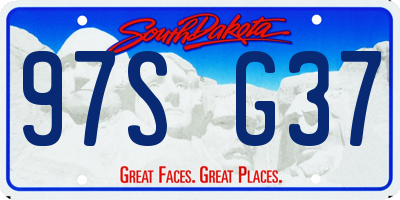 SD license plate 97SG37