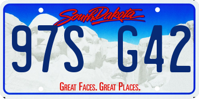 SD license plate 97SG42