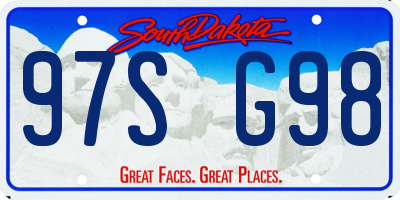 SD license plate 97SG98