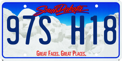 SD license plate 97SH18