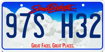 SD license plate 97SH32