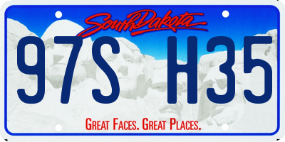 SD license plate 97SH35