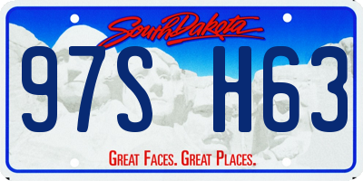 SD license plate 97SH63