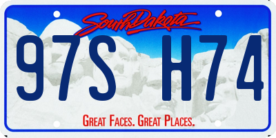 SD license plate 97SH74