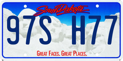 SD license plate 97SH77