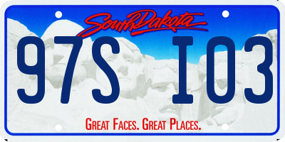 SD license plate 97SI03