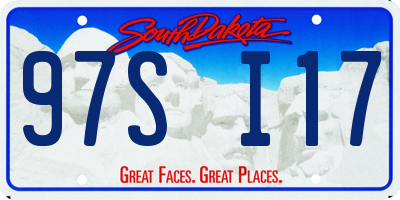 SD license plate 97SI17