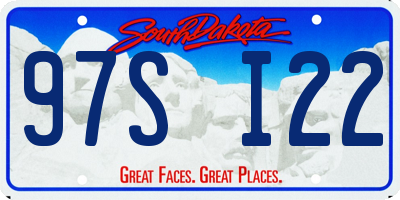 SD license plate 97SI22