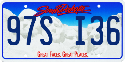 SD license plate 97SI36