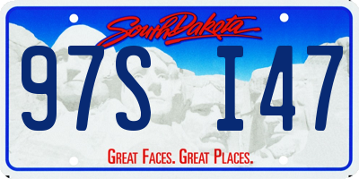 SD license plate 97SI47