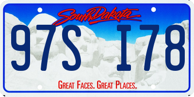 SD license plate 97SI78