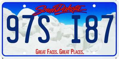 SD license plate 97SI87