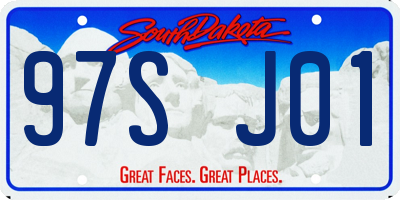 SD license plate 97SJ01