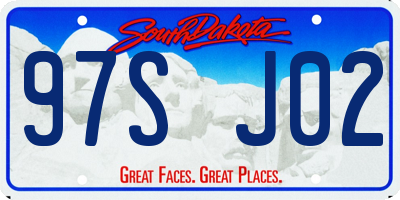 SD license plate 97SJ02