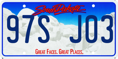 SD license plate 97SJ03