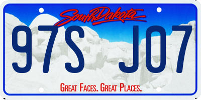 SD license plate 97SJ07