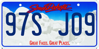 SD license plate 97SJ09