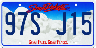 SD license plate 97SJ15