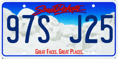 SD license plate 97SJ25