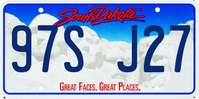 SD license plate 97SJ27