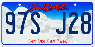 SD license plate 97SJ28