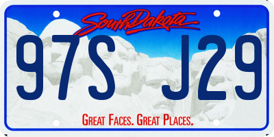 SD license plate 97SJ29