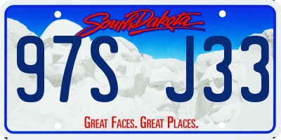 SD license plate 97SJ33