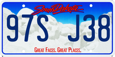 SD license plate 97SJ38