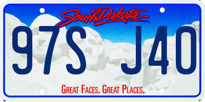 SD license plate 97SJ40