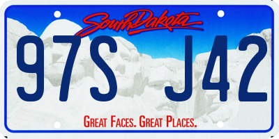 SD license plate 97SJ42