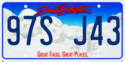 SD license plate 97SJ43