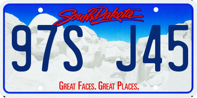 SD license plate 97SJ45