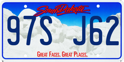 SD license plate 97SJ62
