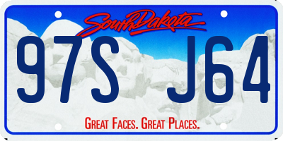 SD license plate 97SJ64