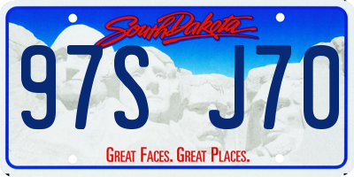 SD license plate 97SJ70