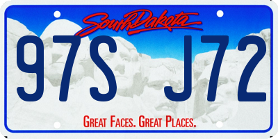 SD license plate 97SJ72