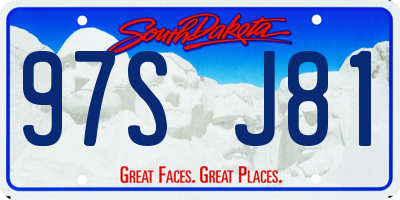 SD license plate 97SJ81