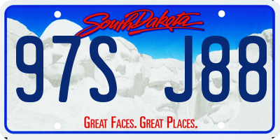 SD license plate 97SJ88