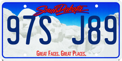 SD license plate 97SJ89