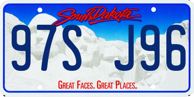 SD license plate 97SJ96