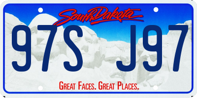 SD license plate 97SJ97