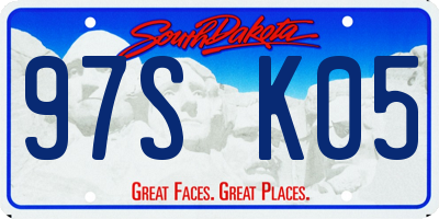 SD license plate 97SK05