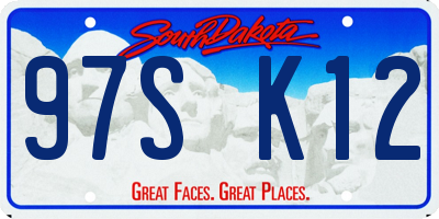 SD license plate 97SK12