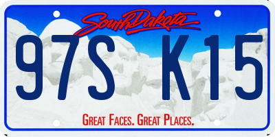 SD license plate 97SK15