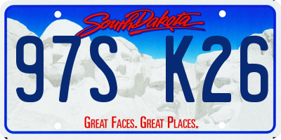 SD license plate 97SK26