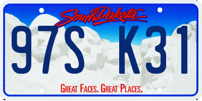 SD license plate 97SK31