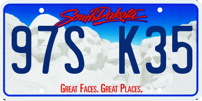 SD license plate 97SK35