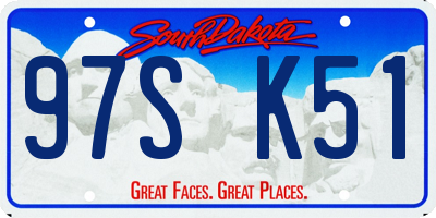 SD license plate 97SK51